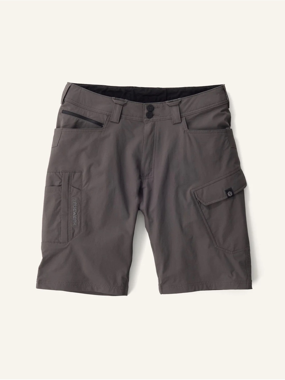 NICE! Truewerk T1 Werkshort Cargo Shorts Mens Size 34 Gray Workwear Nylon 9”